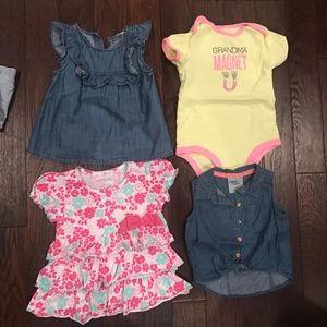 Lot of 9-toddler girls summer tops sz 18-24M